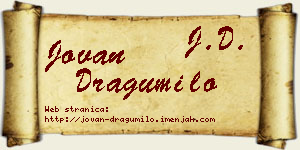 Jovan Dragumilo vizit kartica